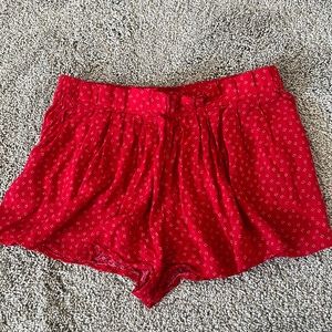 red Cooperative Urban Outfitters short flowy shorts with pockets size XS